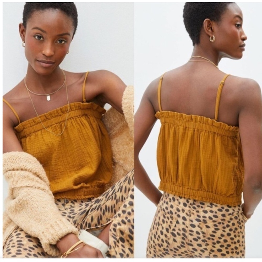 ANTHROPOLOGIE April Gauzy Tank with Detachable Straps